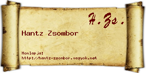 Hantz Zsombor névjegykártya